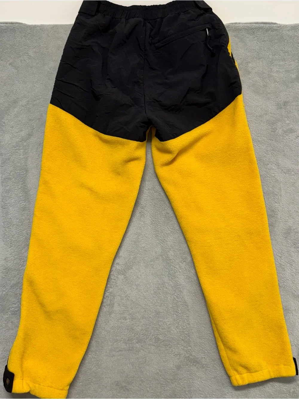 Vintage North Face Denali Fleece Pants Men’s Large Yellow Full Zip Side Jogger